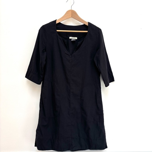Prairie Underground Organic Cotton Shift Mini Dress Minimalist Black Size M - Picture 4 of 12